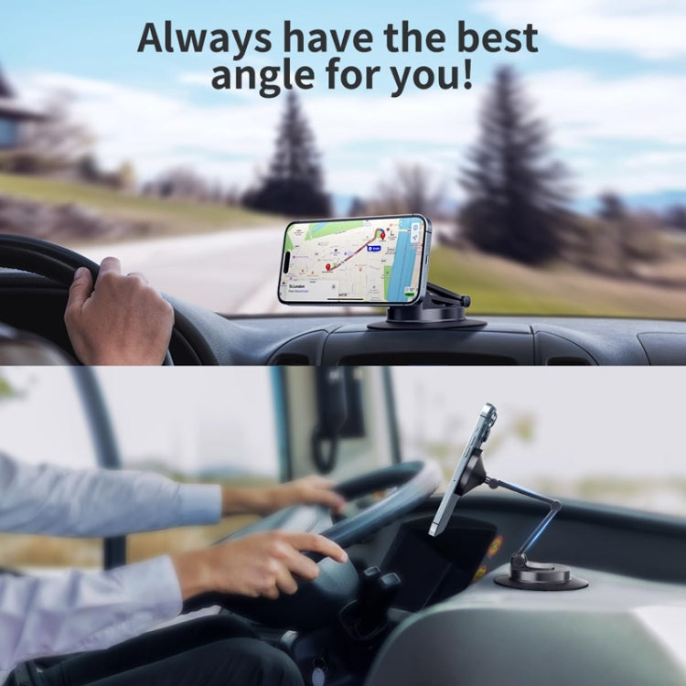 Supporto magnetico per cellulare girevole a 360 gradi Supporto di navigazione pieghevole per auto in metallo Magsafe, Folding Magnetic Holder