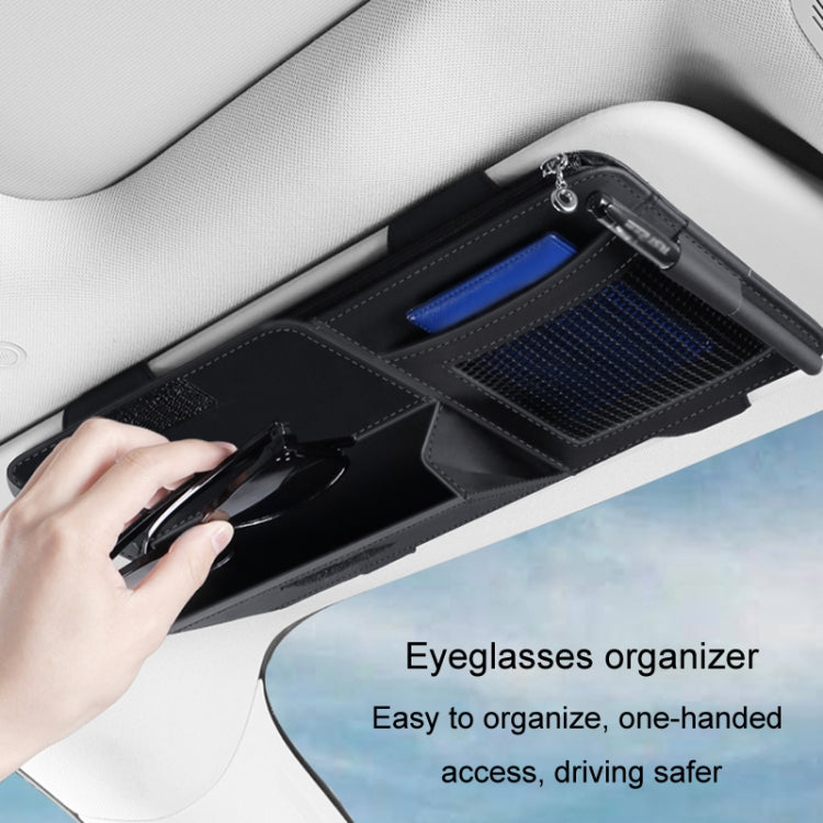Custodia multifunzionale per occhiali da sole per parasole per auto, custodia per biglietti d'identità, custodia per occhiali da vista per visiera parasole per auto
