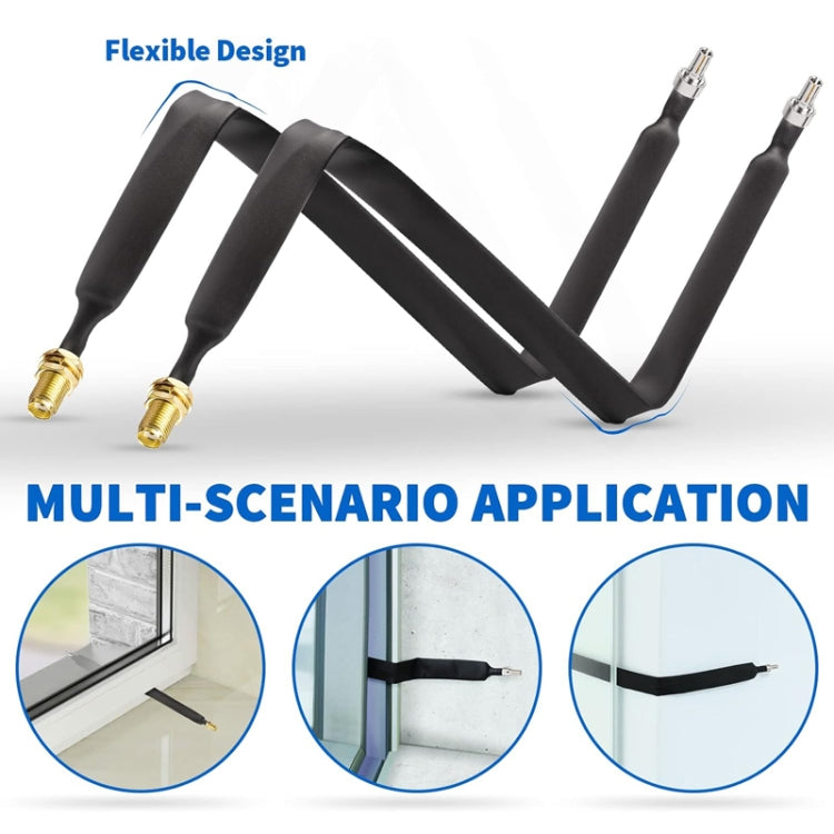 Cavo coassiale RF da SMA femmina a CRC9 maschio piatto sopra la finestra, 20cm, 30cm, 40cm