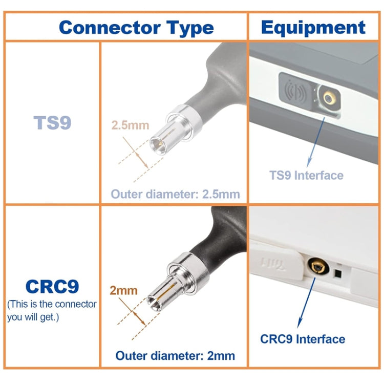 Cavo coassiale RF da SMA femmina a CRC9 maschio piatto sopra la finestra, 20cm, 30cm, 40cm