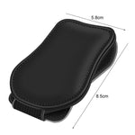 Clip per occhiali da auto Borsa per occhiali da sole con chiusura magnetica in pelle per auto