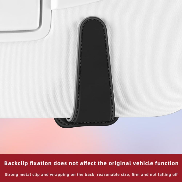 Clip per occhiali da auto Borsa per occhiali da sole con chiusura magnetica in pelle per auto