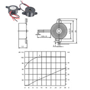 SFM-20B DC3-24V 95dB Allarme sonoro continuo ad alta decibel Cicalino piezoelettrico attivo, SFM-20B DC3-24V 95dB
