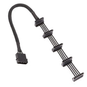 Cavo per gabbia per dischi rigidi SATA da 1 a 5 con griglia a 4 pin di grandi dimensioni 18 AWG, 40cm 4Pin 1 To 5
