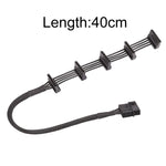 Cavo per gabbia per dischi rigidi SATA da 1 a 5 con griglia a 4 pin di grandi dimensioni 18 AWG, 40cm 4Pin 1 To 5