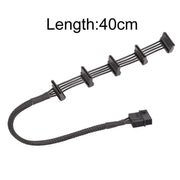 Cavo per gabbia per dischi rigidi SATA da 1 a 5 con griglia a 4 pin di grandi dimensioni 18 AWG, 40cm 4Pin 1 To 5