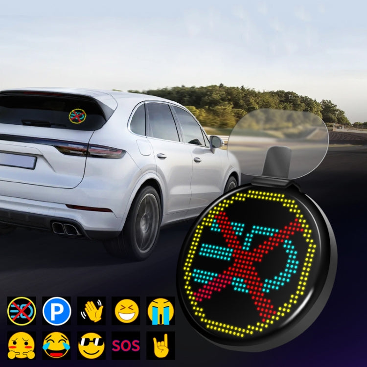 HI.GROOM Auto LED Pixel Emoji personalizzati Luci Schermo AI interattivo con telecomando Bluetooth, No Remote Control, With Remote Control