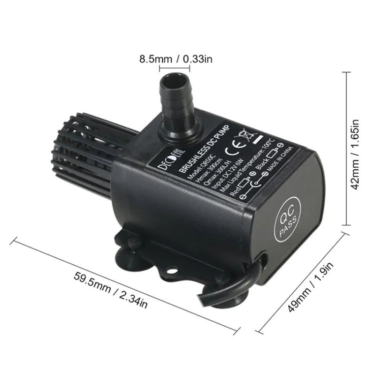 Pompa per fontana ad acqua fredda con circolazione micro solare senza spazzole DC12V, QR50C