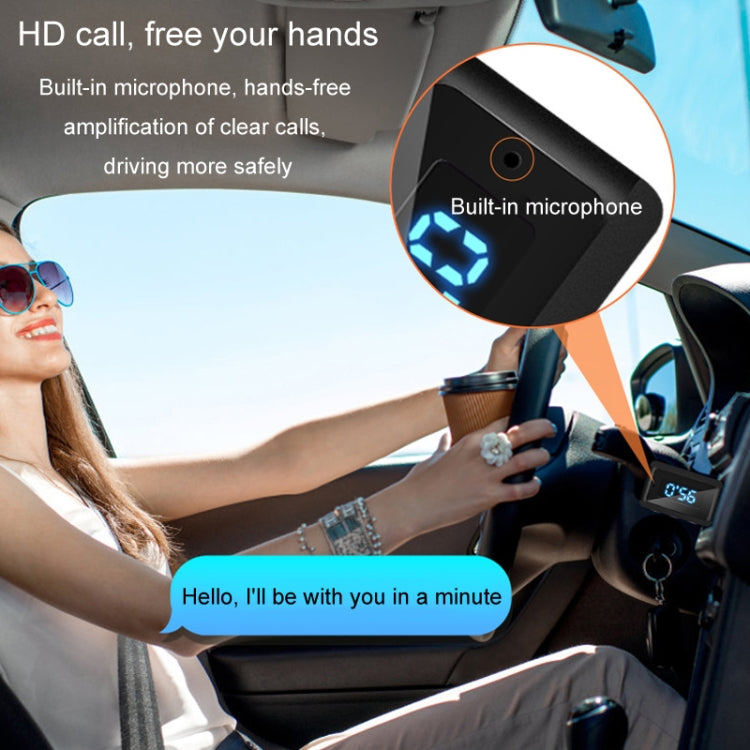 T60 Bluetooth 5.3 Ricevitore Trasmettitore Audio Autoradio USB FM Ricevitore Bluetooth, T60 2 in 1