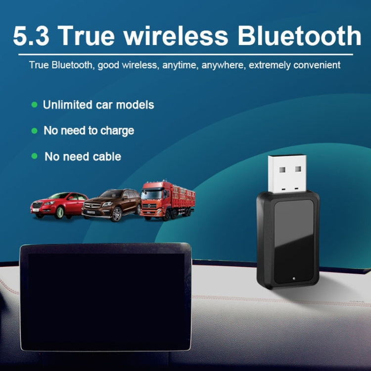 T60 Bluetooth 5.3 Ricevitore Trasmettitore Audio Autoradio USB FM Ricevitore Bluetooth, T60 2 in 1
