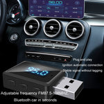 T60 Bluetooth 5.3 Ricevitore Trasmettitore Audio Autoradio USB FM Ricevitore Bluetooth, T60 2 in 1