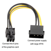 Cavo adattatore per scheda grafica con cavo di alimentazione di grandi dimensioni da 4 pin a 6 pin, 4Pin To 6Pin