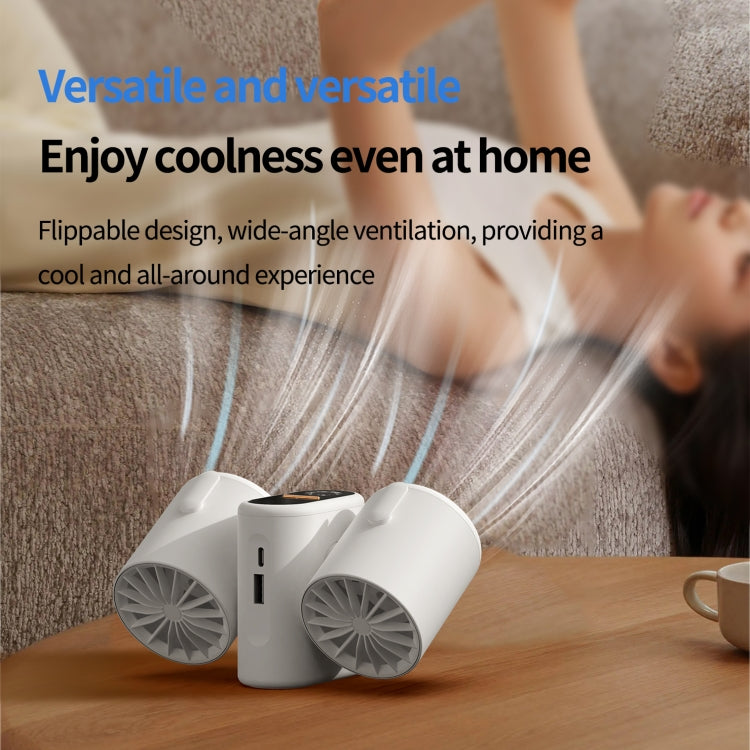 Ventilatore da cintura HX-157 con doppia testa e display LCD