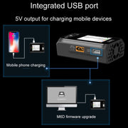 ToolkitRC M6D 500W Caricabatterie bilanciato per batteria Li-Po a doppio canale per aeroplani giocattolo