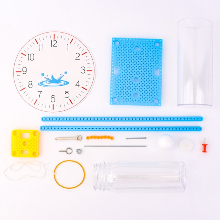 Bambini fai da te gocce d'acqua orologio alunni esperimento scientifico sussidi didattici scienza della fisica puzzle giocattoli, Water Drops Clock