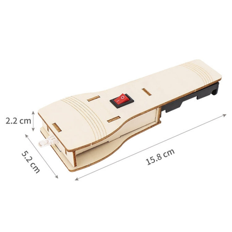 Kit di materiali per giocattoli in legno fatti a mano, torcia elettrica fatta in casa, creatore di attrezzature sperimentali per l'aula, DIY Homemade Flashlight