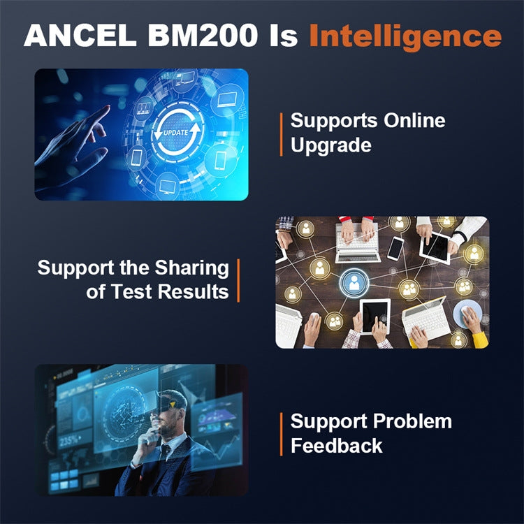 ANCEL BM200 12V Bluetooth 4.2 Tester batteria per strumento di analisi e rilevamento della batteria per auto, BM200