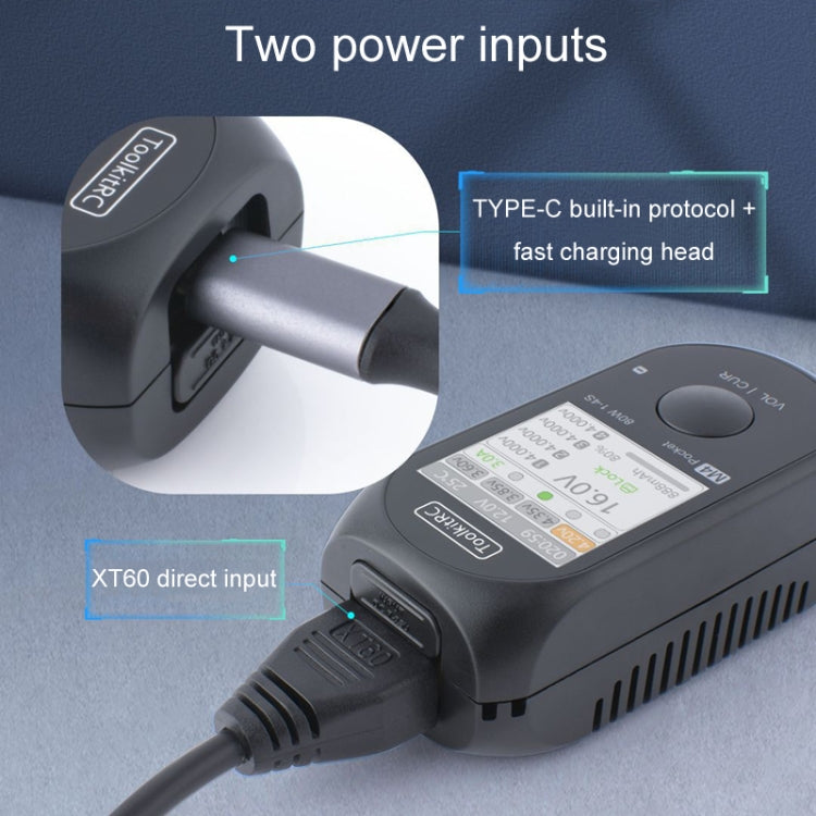 ToolkitRC M4Pocket caricabatterie tascabile per batterie LiPo
