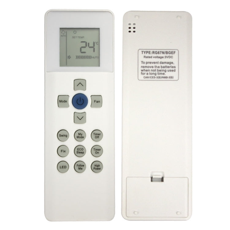 Ricambio telecomando condizionatore Carrier RG67N BGEF