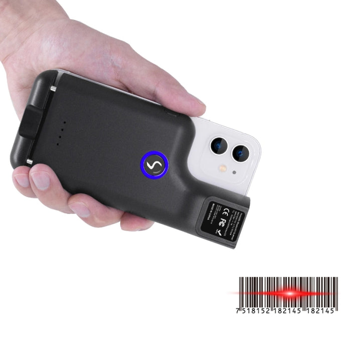 Lettore di codici a barre Bluetooth 1D con clip posteriore wireless per telefono, 1D 2D