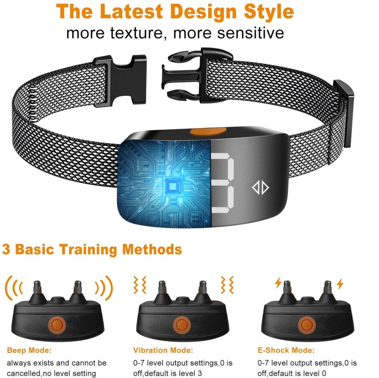 Addestratore di cani intelligente Stop Bark Anti-abbaio Forniture per animali domestici, 7 Training Modes