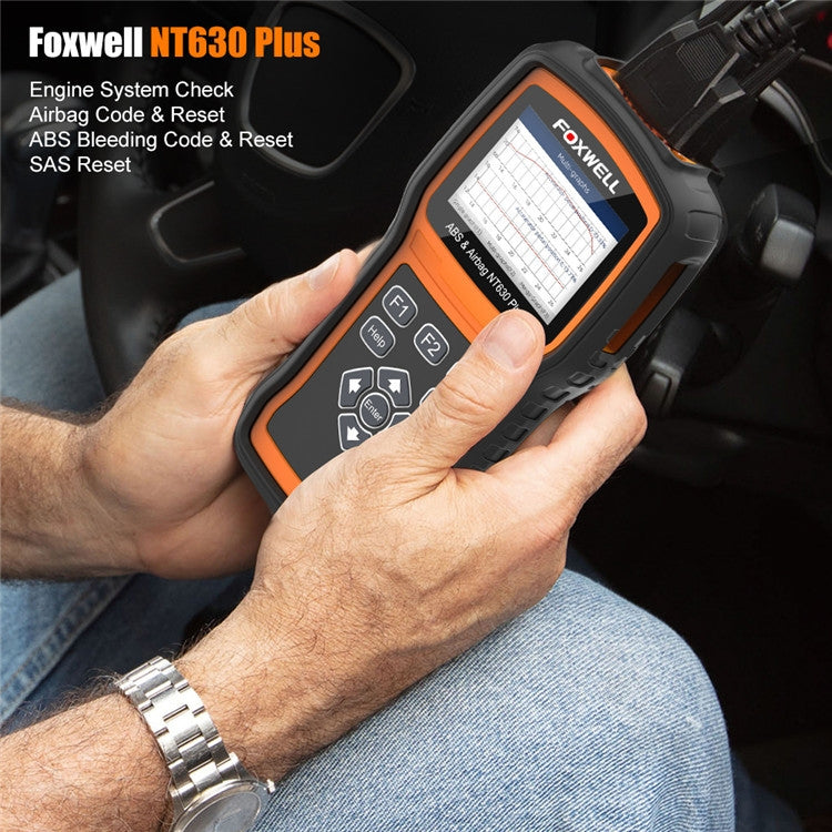 FOXWELL NT630 Plus OBD2 Scanner SRS ABS Lettore di codici SAS OIL EPB Reset Diagnostico, FOXWELL NT630 Plus