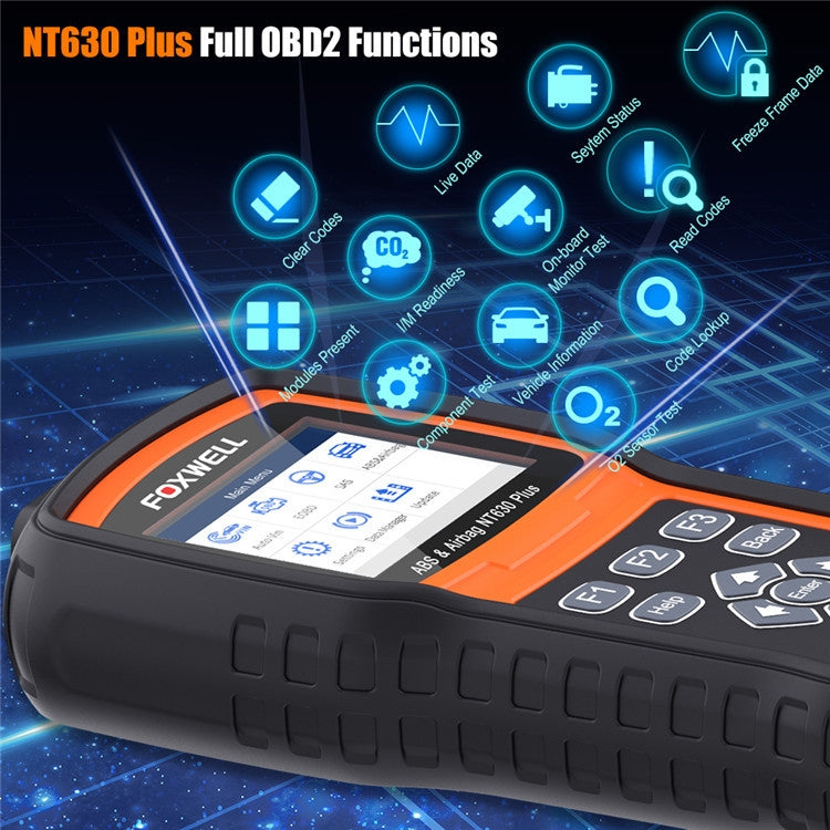 FOXWELL NT630 Plus OBD2 Scanner SRS ABS Lettore di codici SAS OIL EPB Reset Diagnostico, FOXWELL NT630 Plus