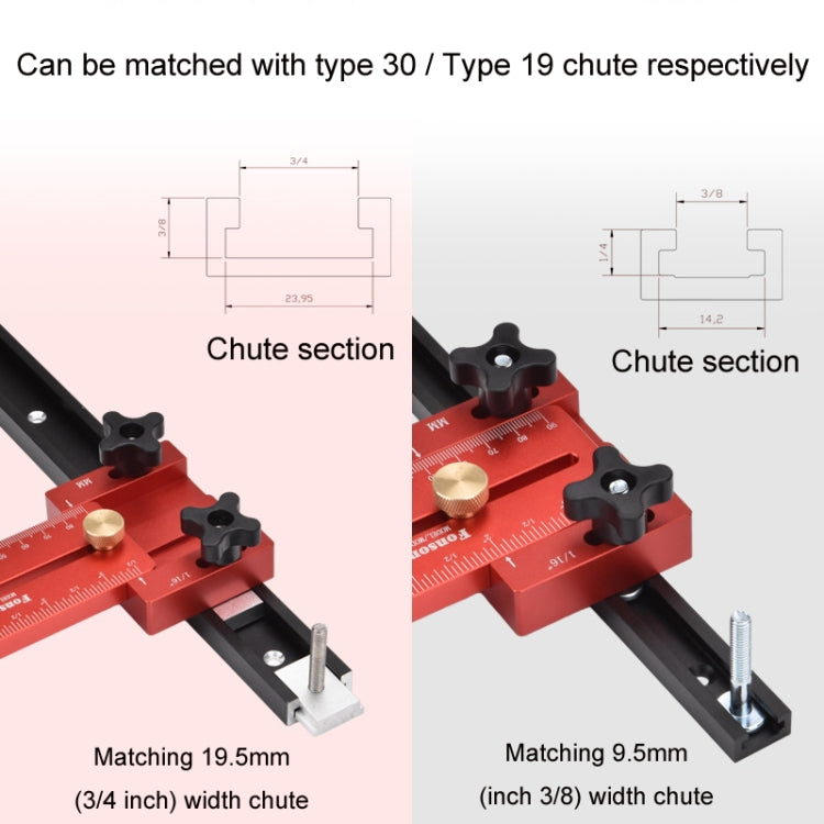 Guida per tagliere sottile con tavolo a rulli per sega da legno Fonson Woodworking, GD704B, GD704C