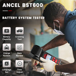 ANCEL 12V/24V Tester per batteria per auto di tipo stampante Alimentazione a batteria CCA Rilevatore di vita di resistenza interna, BST600