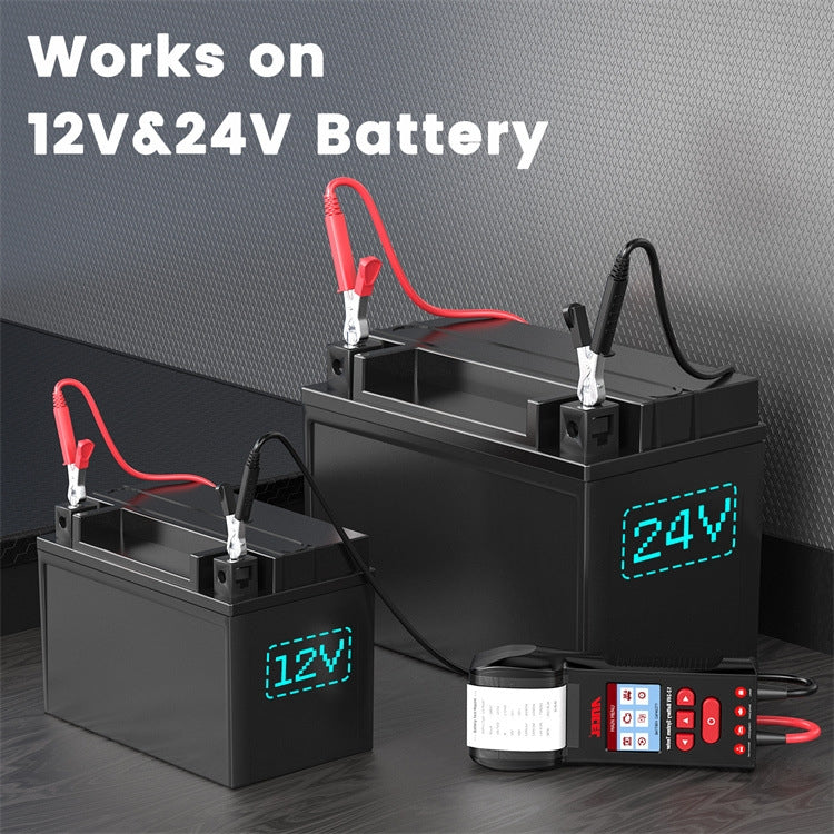 ANCEL 12V/24V Tester per batteria per auto di tipo stampante Alimentazione a batteria CCA Rilevatore di vita di resistenza interna, BST600