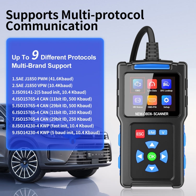 Tester motore OBD2 per strumento diagnostico guasti automobile ELM327, T200