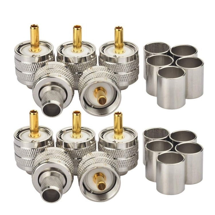 Connettore per albero in rame RF UHF maschio a crimpare da 10 pz/pacco