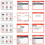 ANCEL AD530 Strumento di test della batteria per auto con schermo da 2,8 pollici OBD2 Tester per motore per auto, AD530
