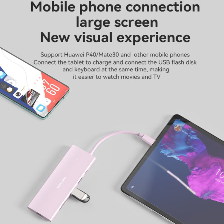Stazione di docking Blueendless 4K60Hz + Gigabit LAN + Data Type-C, 6-in-1 Gray, 6-in-1 Blue, 6-in-1 Pink, 9-in-1 Reading Card Pink, 9-in-1 Reading Card Gray, 9-in-1 Reading Card Blue