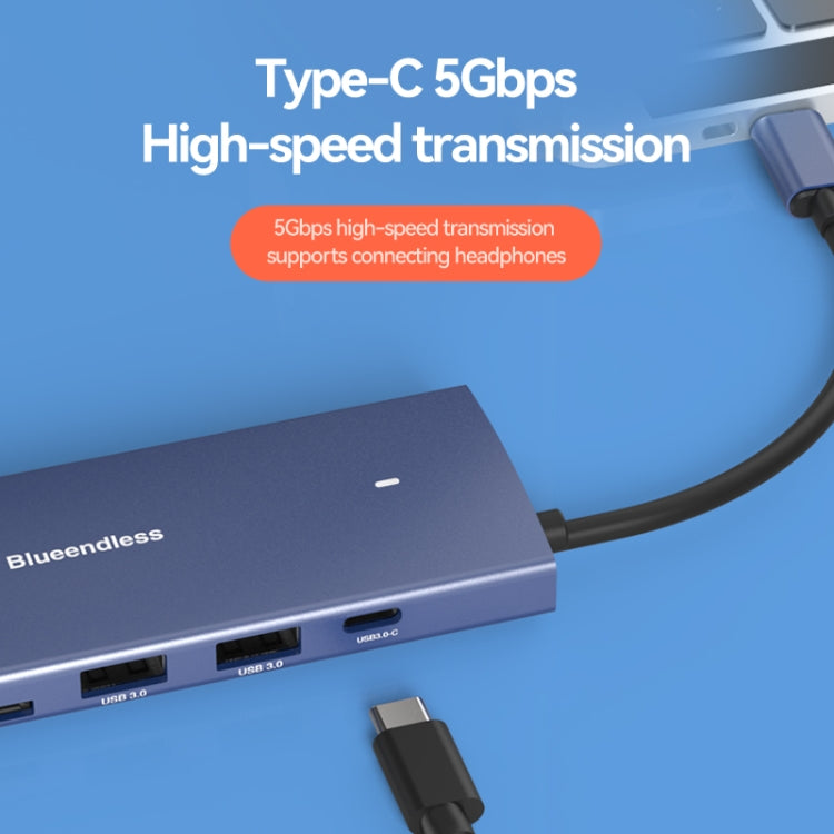 Stazione di docking Blueendless 4K60Hz + Gigabit LAN + Data Type-C, 6-in-1 Gray, 6-in-1 Blue, 6-in-1 Pink, 9-in-1 Reading Card Pink, 9-in-1 Reading Card Gray, 9-in-1 Reading Card Blue