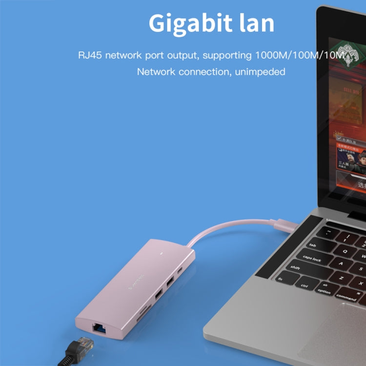 Stazione di docking Blueendless 4K60Hz + Gigabit LAN + Data Type-C, 6-in-1 Gray, 6-in-1 Blue, 6-in-1 Pink, 9-in-1 Reading Card Pink, 9-in-1 Reading Card Gray, 9-in-1 Reading Card Blue