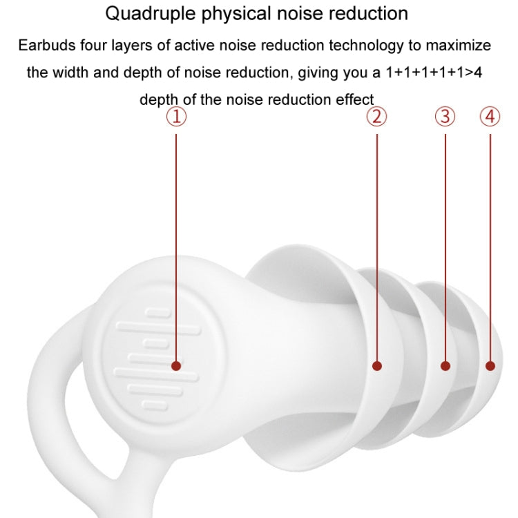 Tappi per le orecchie per dormire con cancellazione del rumore Tappi per le orecchie in silicone a triplo strato per il nuoto, Triple Layer