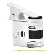 80X Bambini Mini Microscopio Portatile Studente Antico Gioielli Identificazione Scienza Esperimento Giocattolo Didattico, With Phone Clip, No Phone Clip