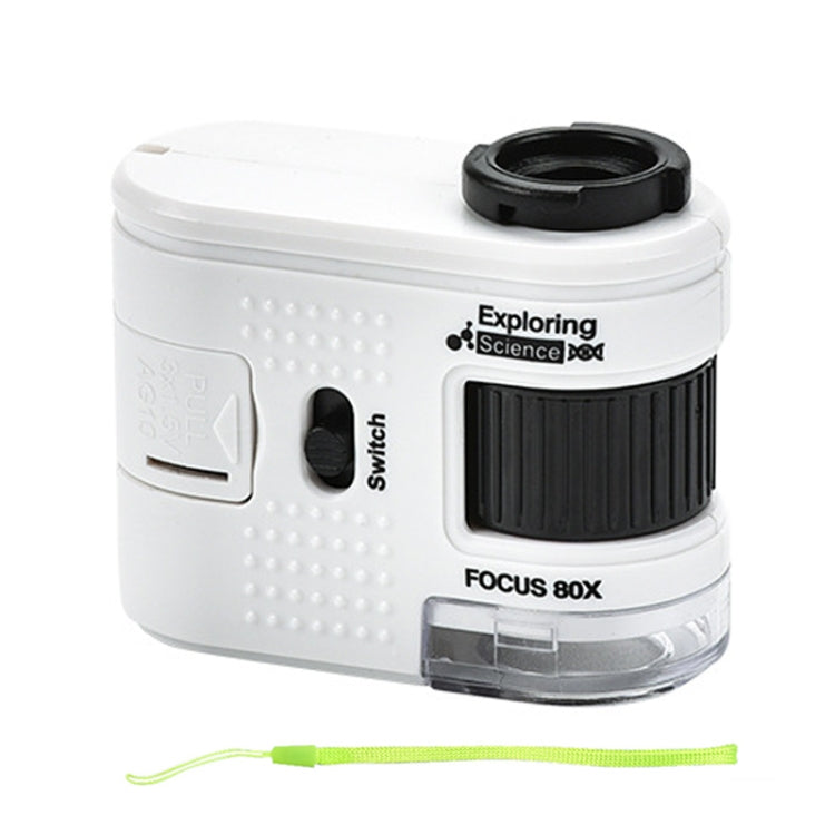 Microscopio portatile 80X per bambini con clip telefono