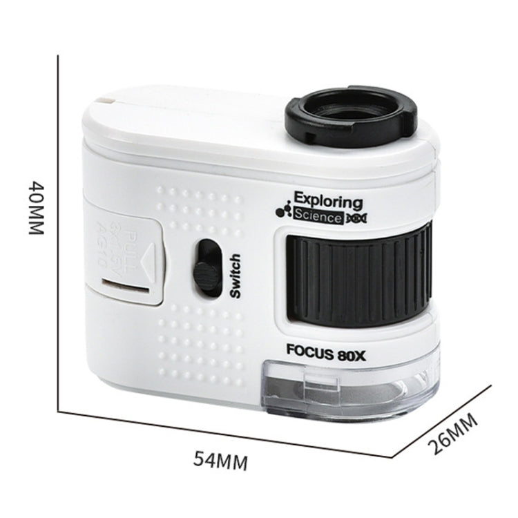 Microscopio portatile 80X per bambini con clip telefono
