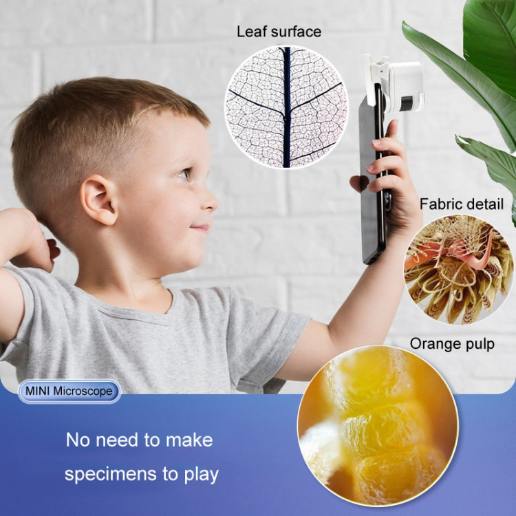 Microscopio portatile 80X per bambini con clip telefono