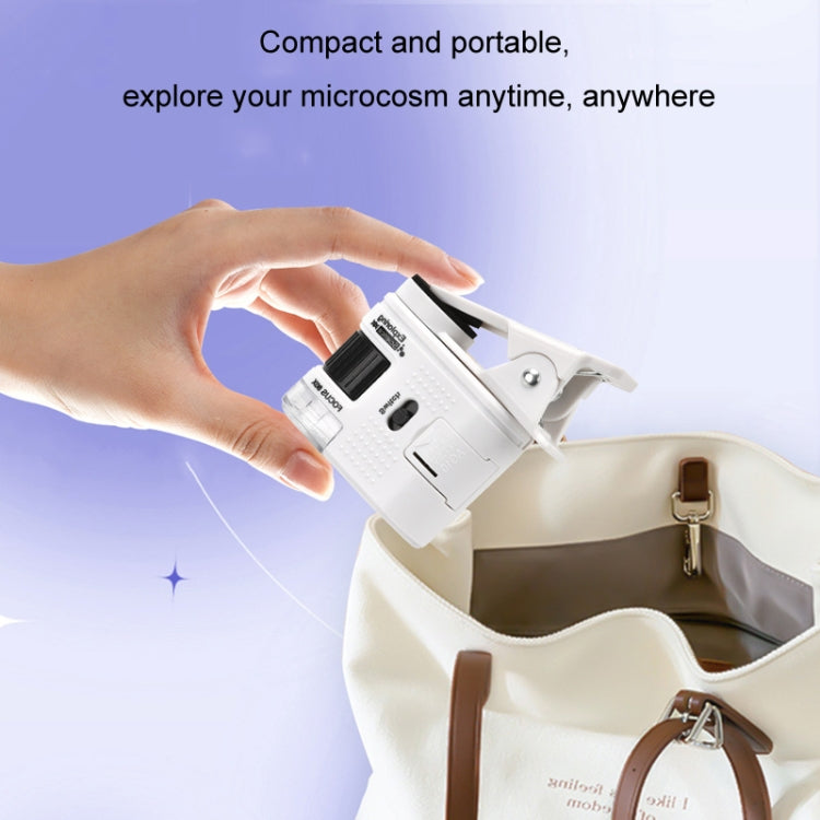 Microscopio portatile 80X per bambini con clip telefono
