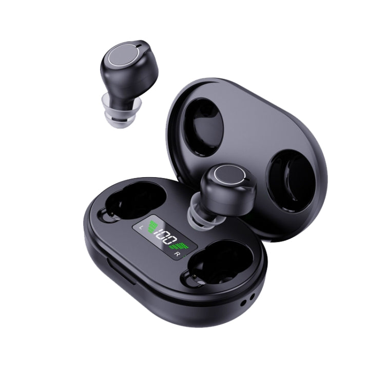 1 paio di apparecchi acustici semi-in-ear ricaricabili per anziani con amplificatore sonoro, Semi-In-Ear