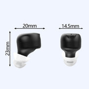 1 paio di apparecchi acustici semi-in-ear ricaricabili per anziani con amplificatore sonoro, Semi-In-Ear