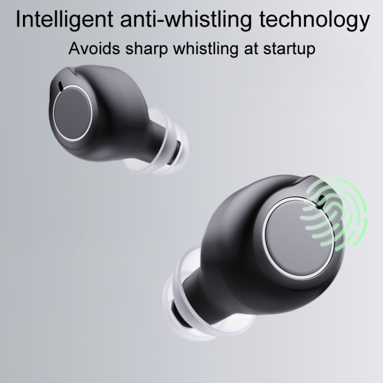 1 paio di apparecchi acustici semi-in-ear ricaricabili per anziani con amplificatore sonoro, Semi-In-Ear