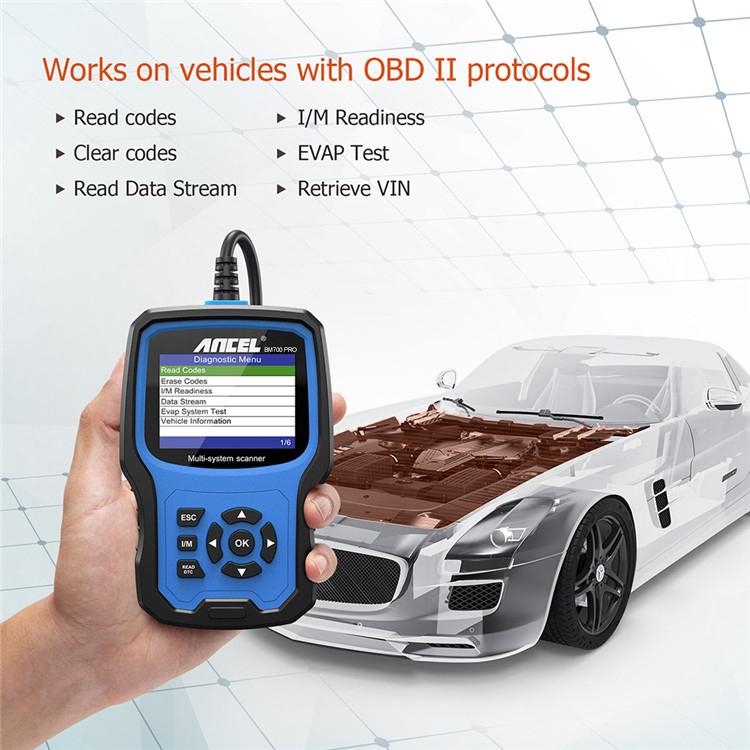 ANCEL BM700 per BMW Tester diagnostico OBDII completo del sistema Strumenti di riparazione e ripristino della manutenzione, BM700 Upgraded Version