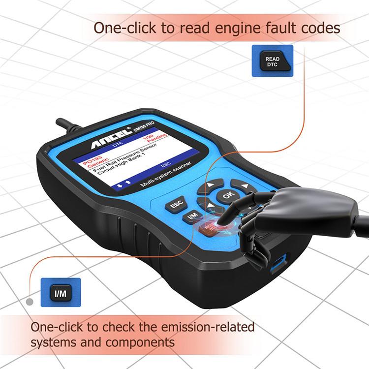 ANCEL BM700 per BMW Tester diagnostico OBDII completo del sistema Strumenti di riparazione e ripristino della manutenzione, BM700 Upgraded Version