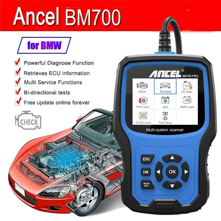 ANCEL BM700 per BMW Tester diagnostico OBDII completo del sistema Strumenti di riparazione e ripristino della manutenzione, BM700 Upgraded Version