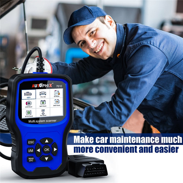 AUTOPHIX 7610 OBD2 Scan Strumento diagnostico Rilevatore completo di manutenzione e riparazione del sistema, 7610