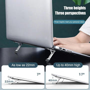 2 pezzi Supporto di raffreddamento invisibile per laptop, smartphone e tablet, 110034 Light Gray